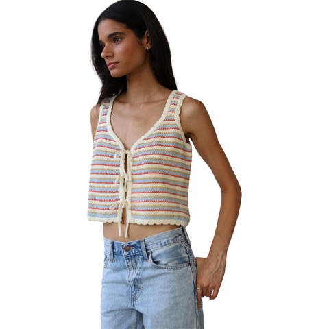 Mai Crochet Tie Tank Top - Women's