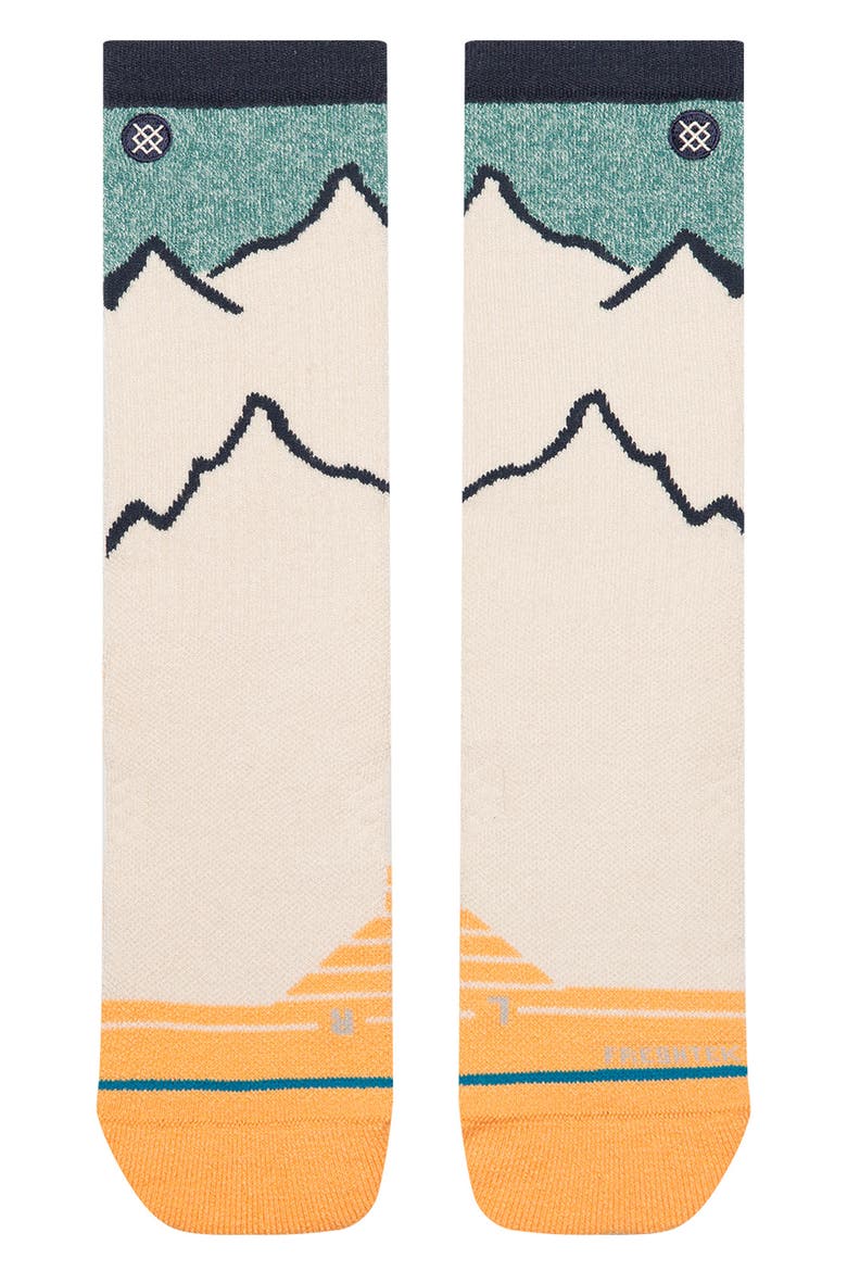 Peaking Hike Crew Socks, Main, color, TAN