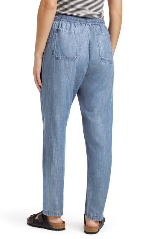 Splendid Angie Tie Waist Chambray Pants In Indigo