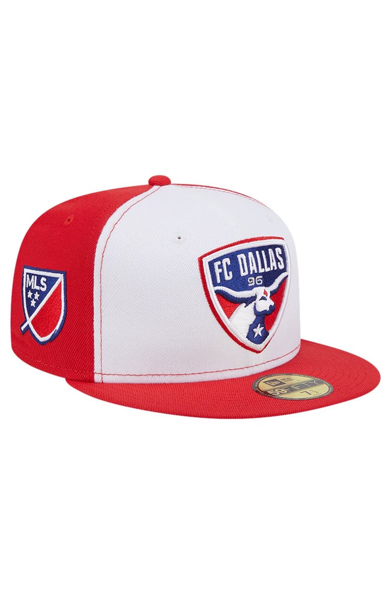 New Era Men's New Era White/Red FC Dallas 2024 Kick Off Collection 59FIFTY Fitted Hat, Alternate, color, 