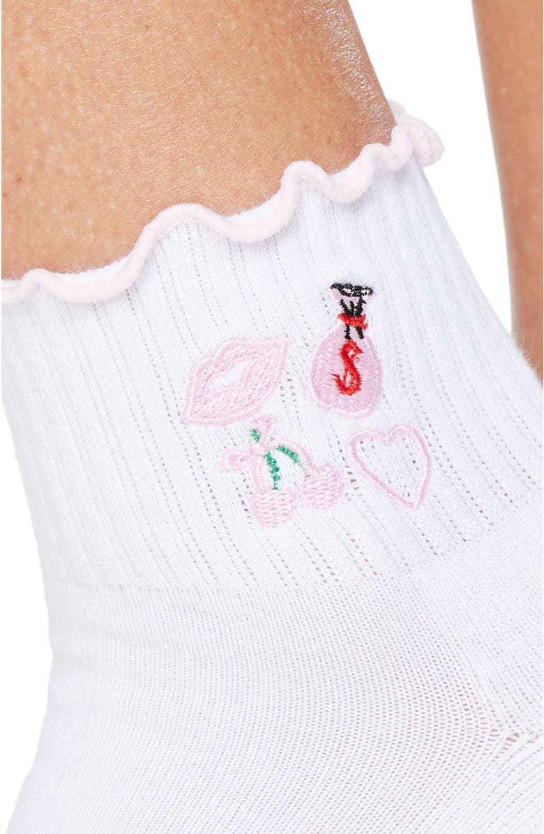Souls. Girly Things Ankle Grip Socks, Alternate, color, White