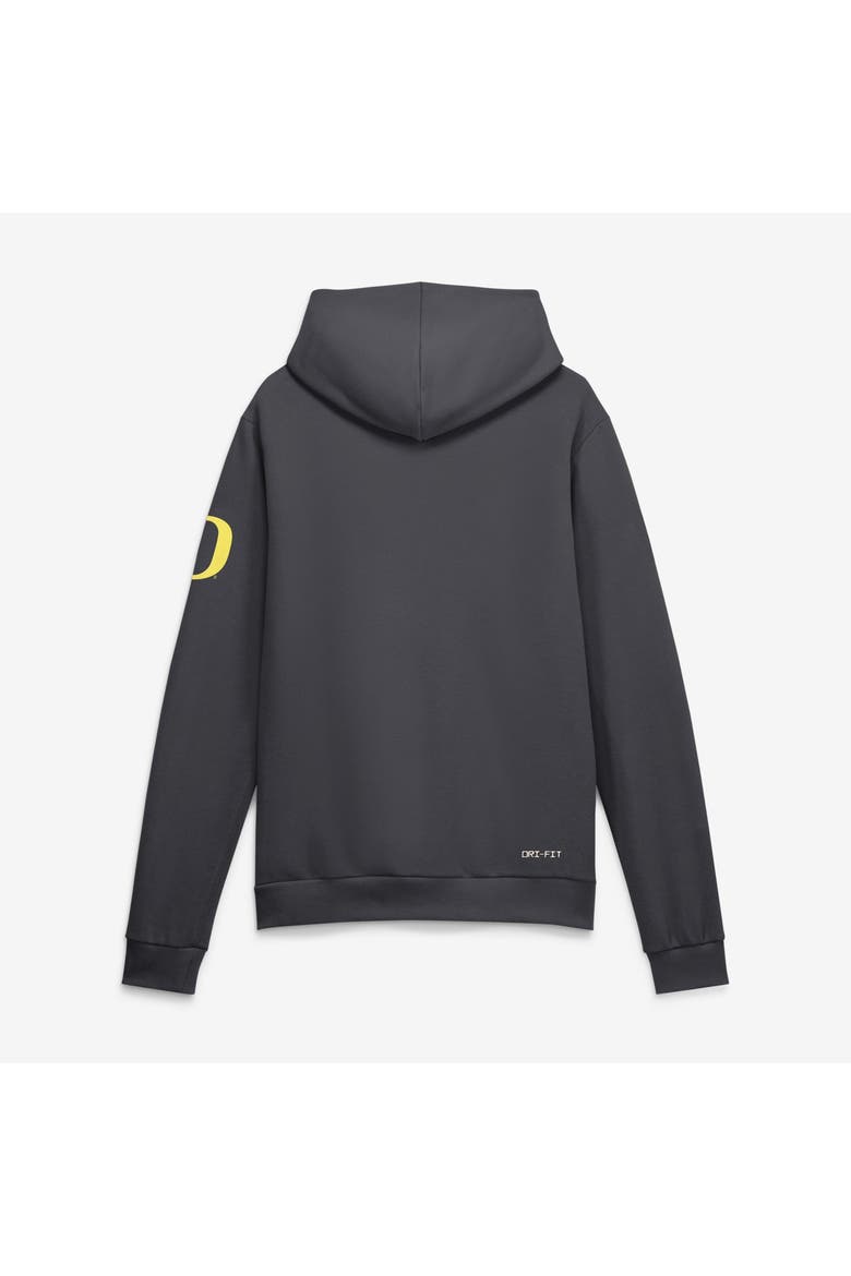 Men's Nike Anthracite Oregon Ducks 2026 Sideline Standard Issue Dri-FIT Hoodie, Alternate, color, Anthracite