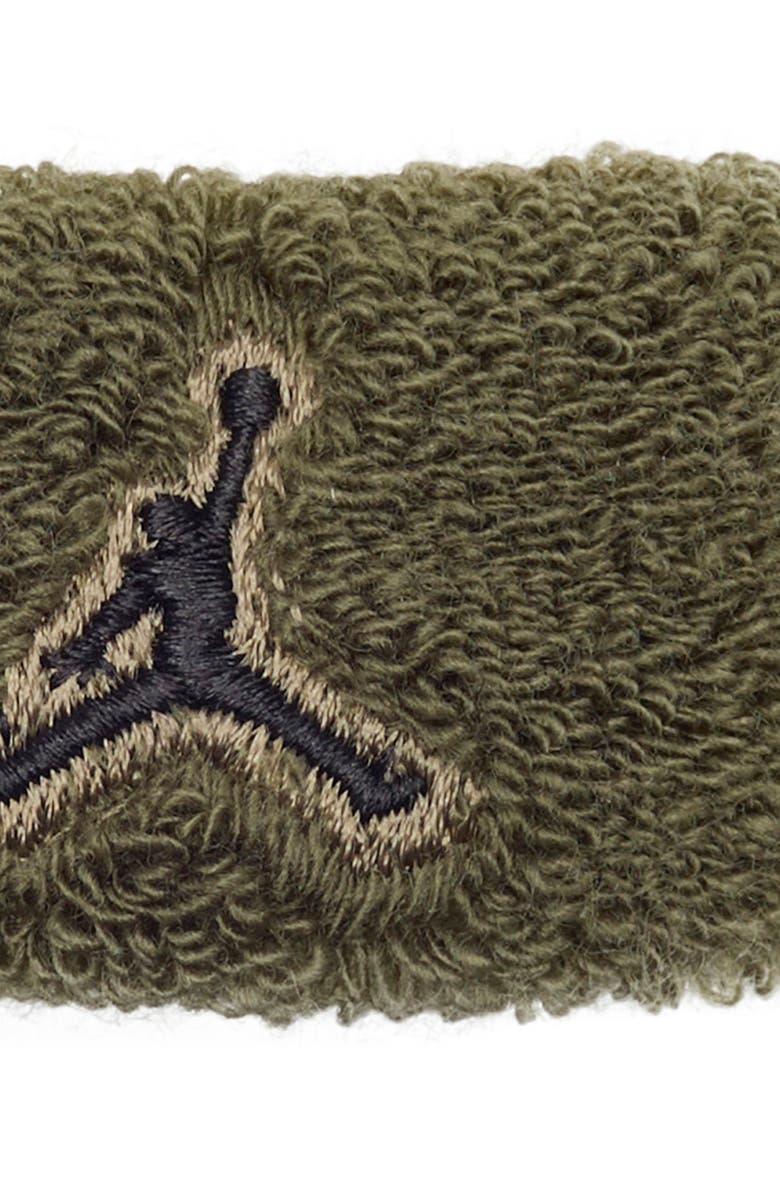 Jordan Assorted 3-Pack Terry Hair Ties, Alternate, color, Sail/ Olive/ Black