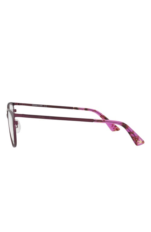 Alexander Mcqueen Mcqueen 50mm Cat Eye Optical Glasses In Violet Violet Transparent