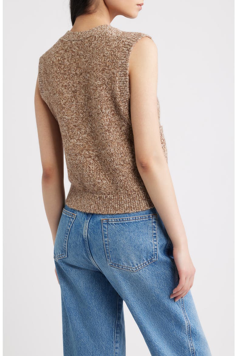 Kasmir Sweater Vest, Alternate, color, BROWN MELANGE