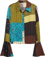 Siedrés Mora Patchwork Print Shirt