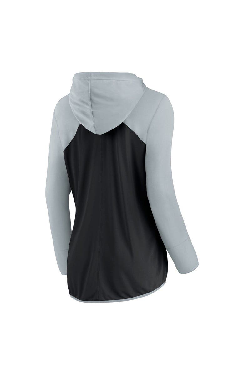 FANATICS Women's Fanatics Branded Black/Silver Las Vegas Raiders Forever Fan Full-Zip Hoodie, Alternate, color, Black