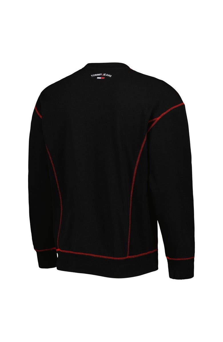 TOMMY JEANS Men's Tommy Jeans Black Toronto Raptors Peter French Terry Pullover Sweatshirt, Alternate, color, Black