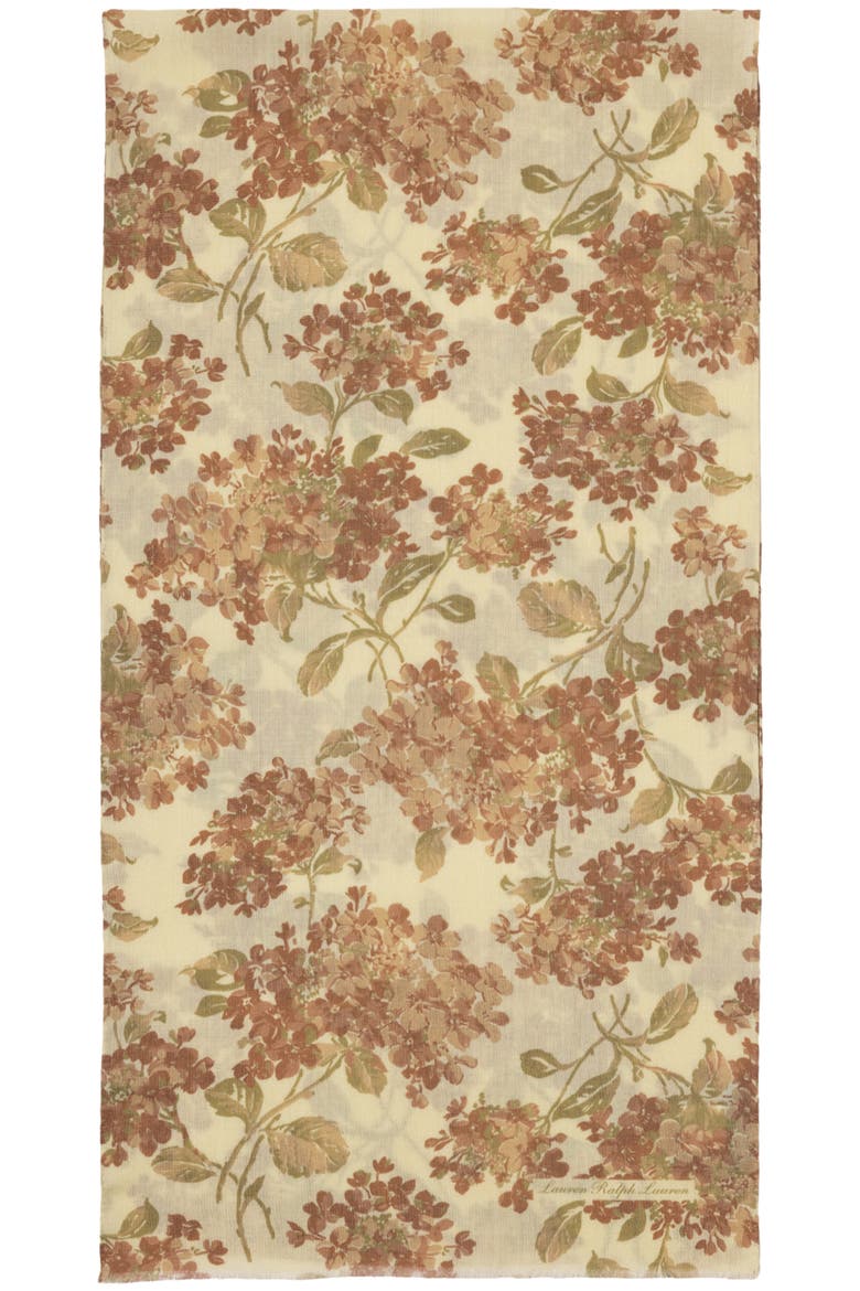 Floral Wool Oversized Wrap, Alternate, color, MASCARPONE CREAM
