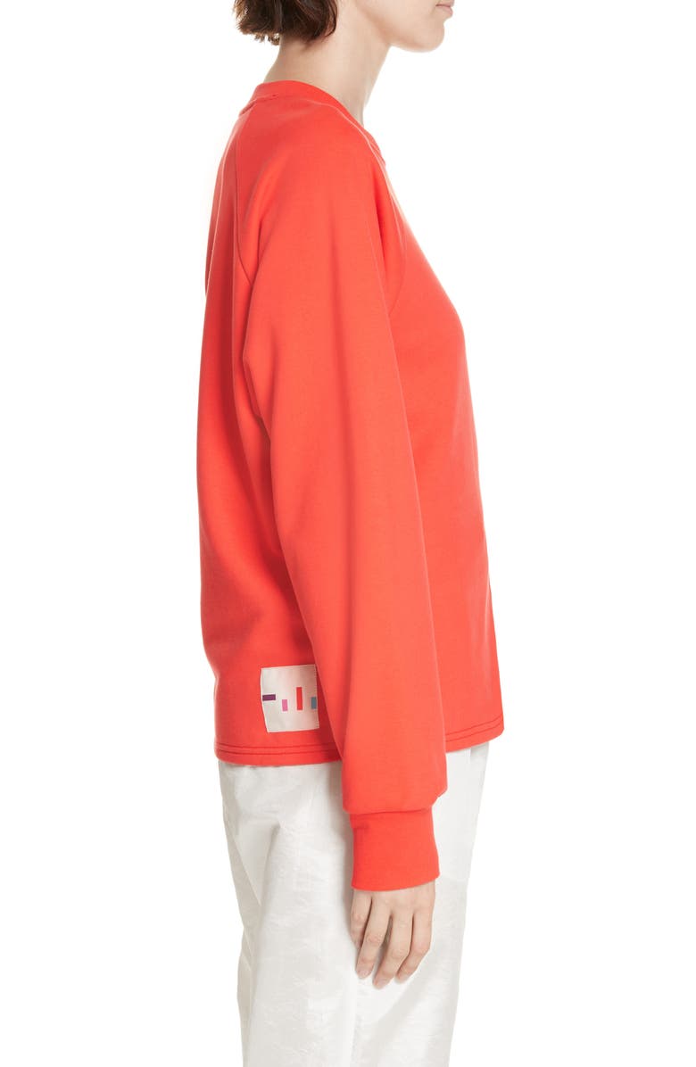 Tibi Belted Sweatshirt, Alternate, color, 