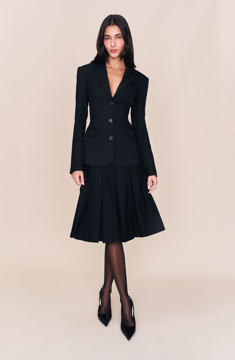 Guizio Eden Fitted Blazer, Alternate, color, Black