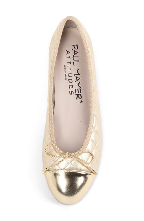 Paul Mayer Cap Toe Quilted Ballet Flat