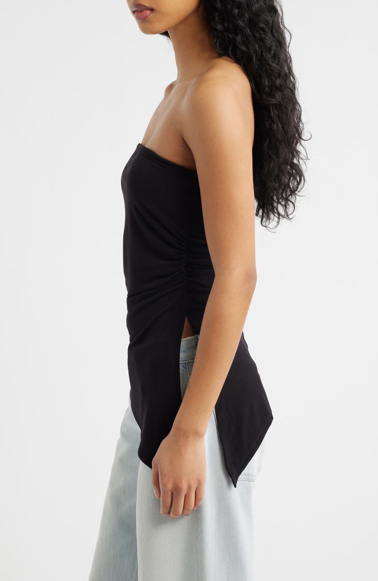 BDG Urban Outfitters Ines Asymmetric Hem Bandeau Top, Alternate, color, Black