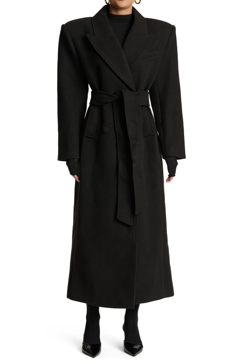 Power Oversized Coat, Main, color, BLACK