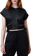 AllSaints Mira Cinched Side Satin T-Shirt