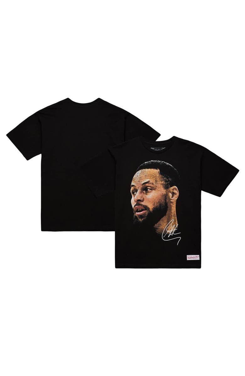 Mitchell & Ness Unisex Mitchell & Ness Stephen Curry Black NBA Real Big Face Player T-Shirt, Main, color, Black