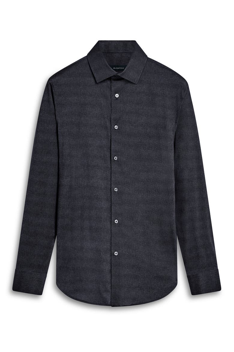 James OoohCotton® Mélange Button-Up Shirt, Alternate, color, BLACK