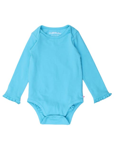 Baby/Toddler Girls Knit Long Sleeve Ruffle Layering Bodysuit