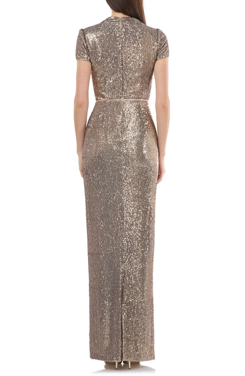 JS Collections Sequin Cowl Neck Column Gown, Alternate, color,