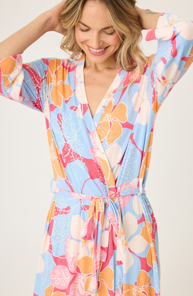 PJ Salvage Tropical Dreams Print Robe, Alternate, color, 
