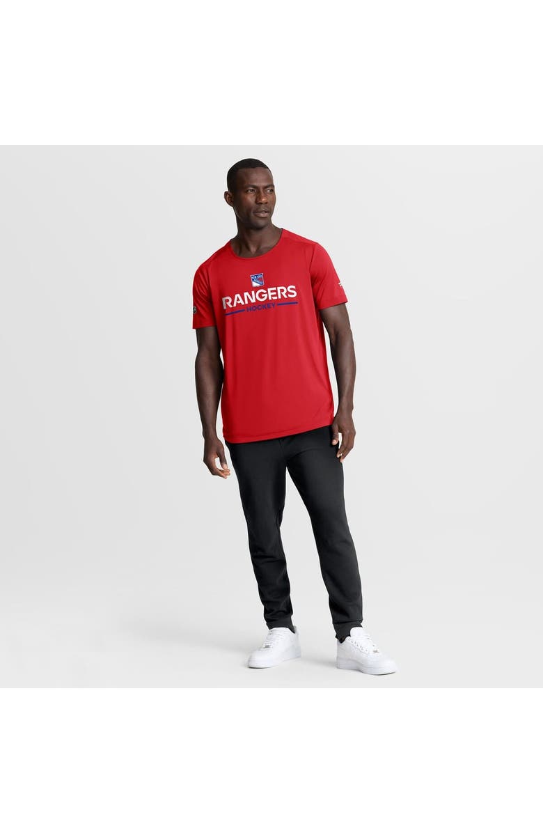FANATICS Men's Fanatics Red New York Rangers Authentic Pro Rink Tech T-Shirt, Alternate, color, Red