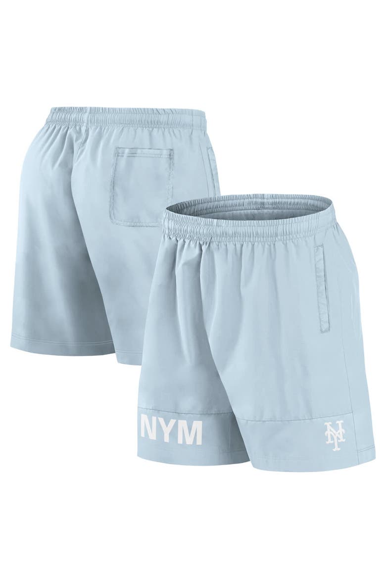 Men's Fanatics Light Blue New York Mets Elements Swim Shorts, Alternate, color, Light Blue