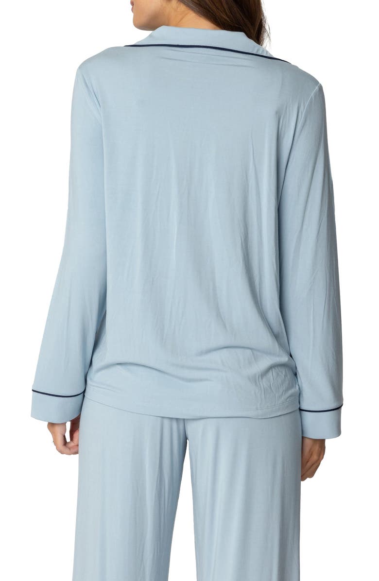 EDIKTED Jeanette Button-Up Pajama Top, Alternate, color, Light-Blue