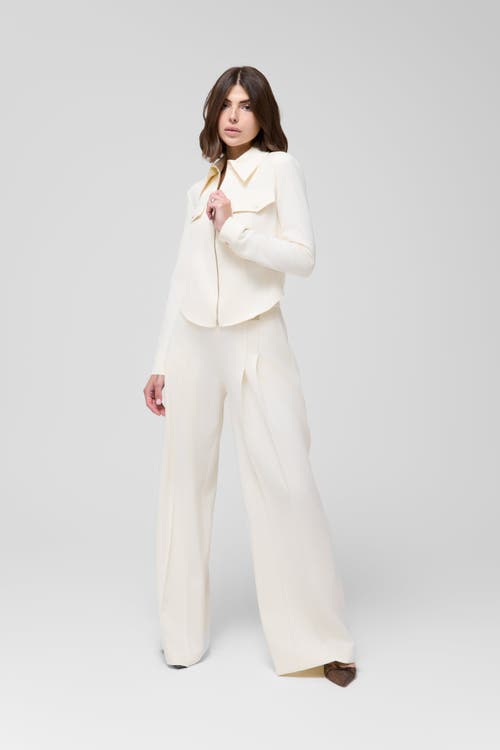 Le Fafo Blanca Wide Leg Pants In White