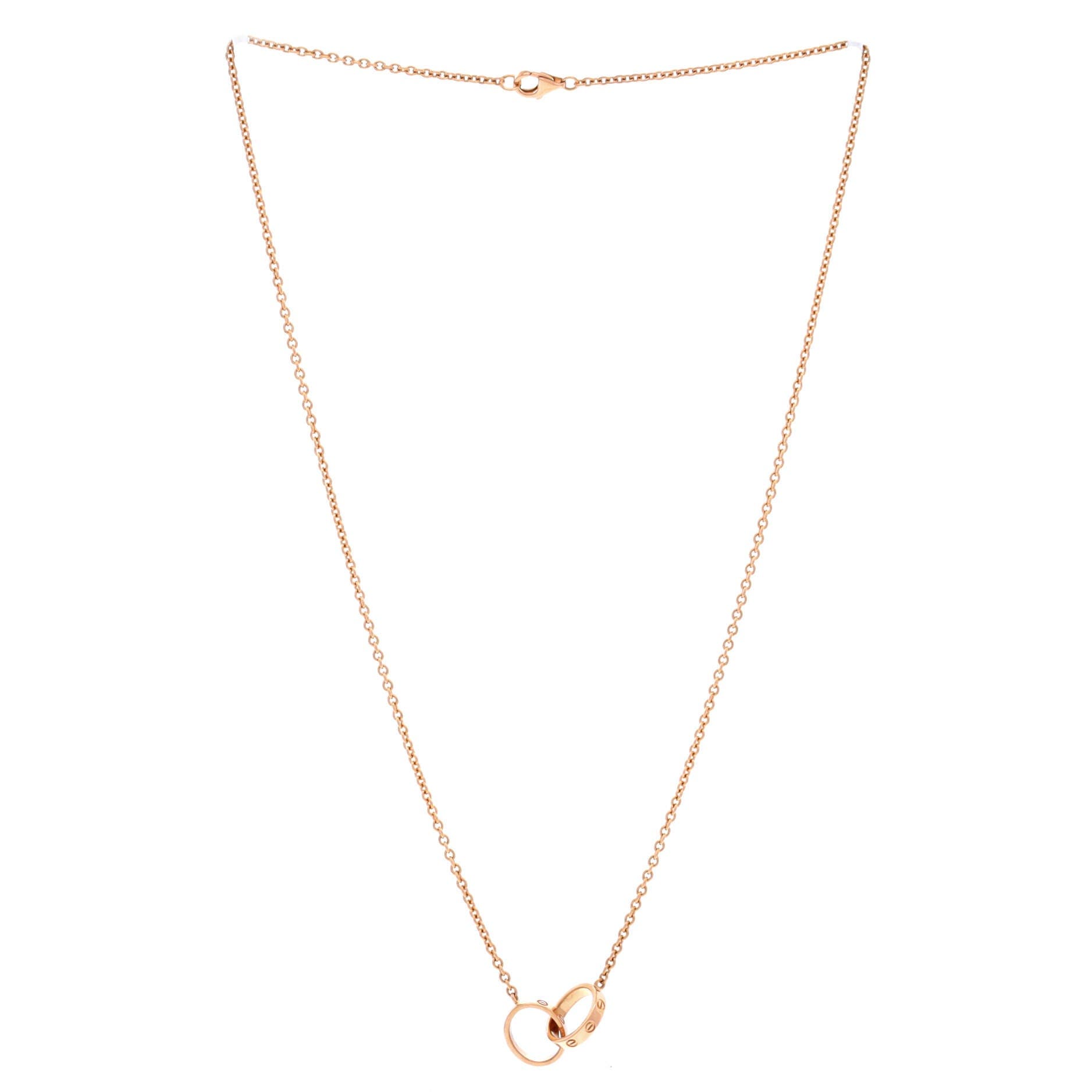Love Interlocking Necklace 18K Rose Gold, Alternate, color, Metallic Gold