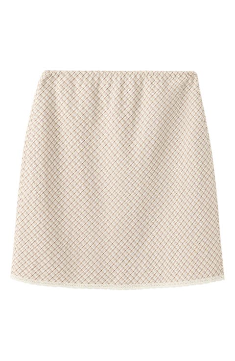 Checkered Midi Skirt