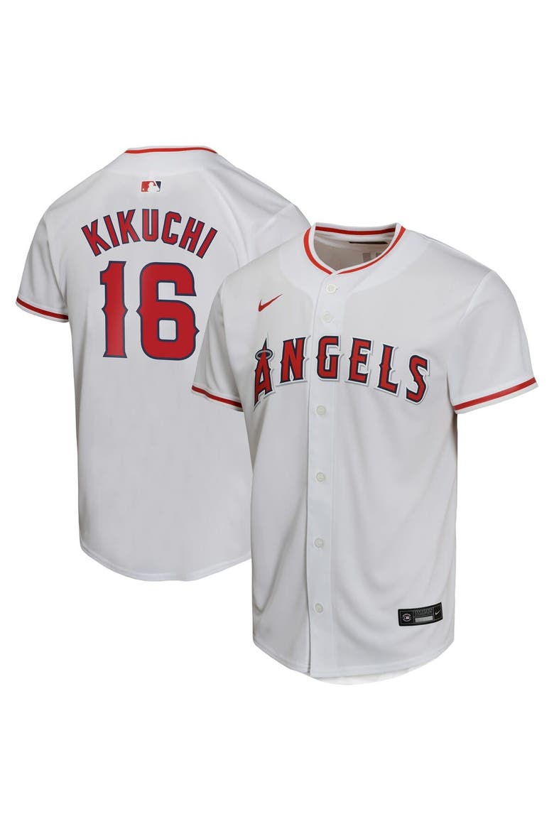 Youth Nike Yusei Kikuchi White Los Angeles Angels Home Game Player Jersey, Alternate, color, White