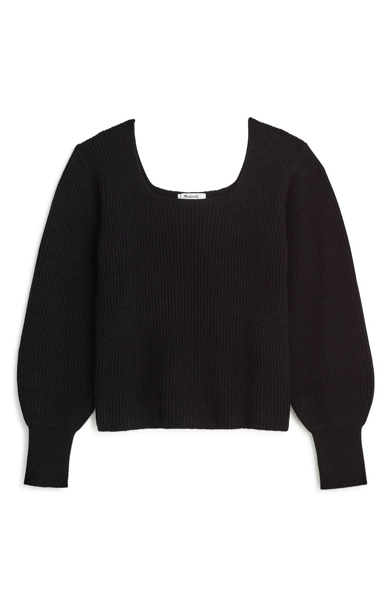 Madewell Square Neck Wool & Cashmere Pullover Sweater, Main, color, 