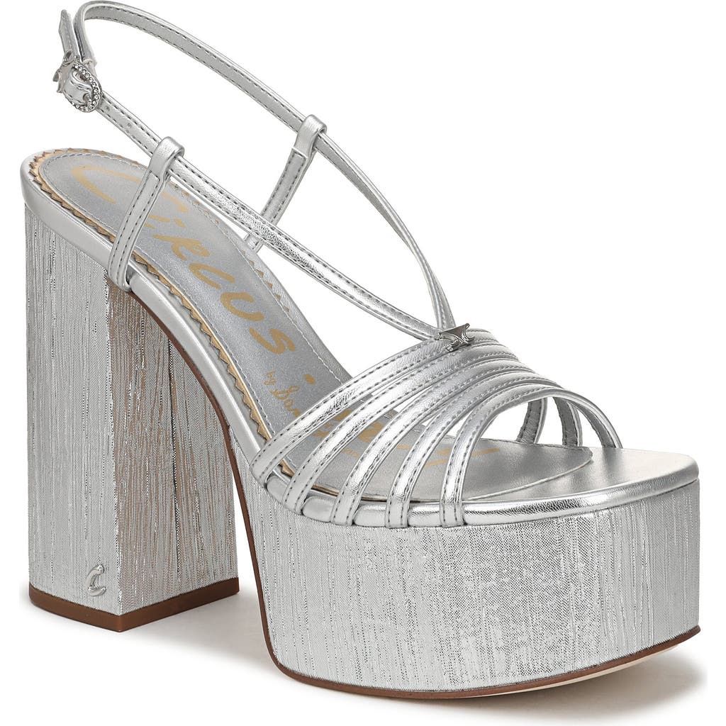 Circus Ny By Sam Edelman Siena Platform Dress Sandals In Silver