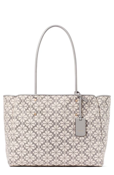 spade flower jacquard tote