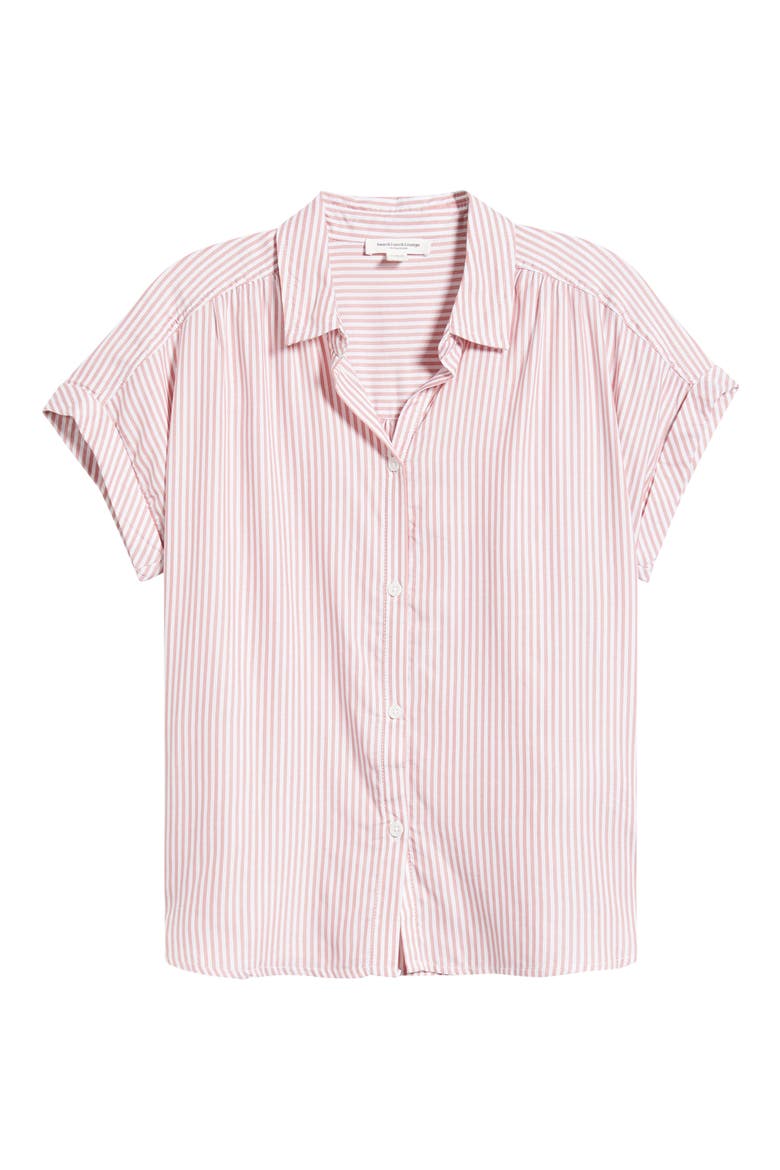 Darby Short Sleeve Button-Up Shirt, Alternate, color, NEW SIENNA