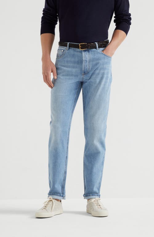Brunello Cucinelli Traditional Fit Denim Jeans In Light Denim