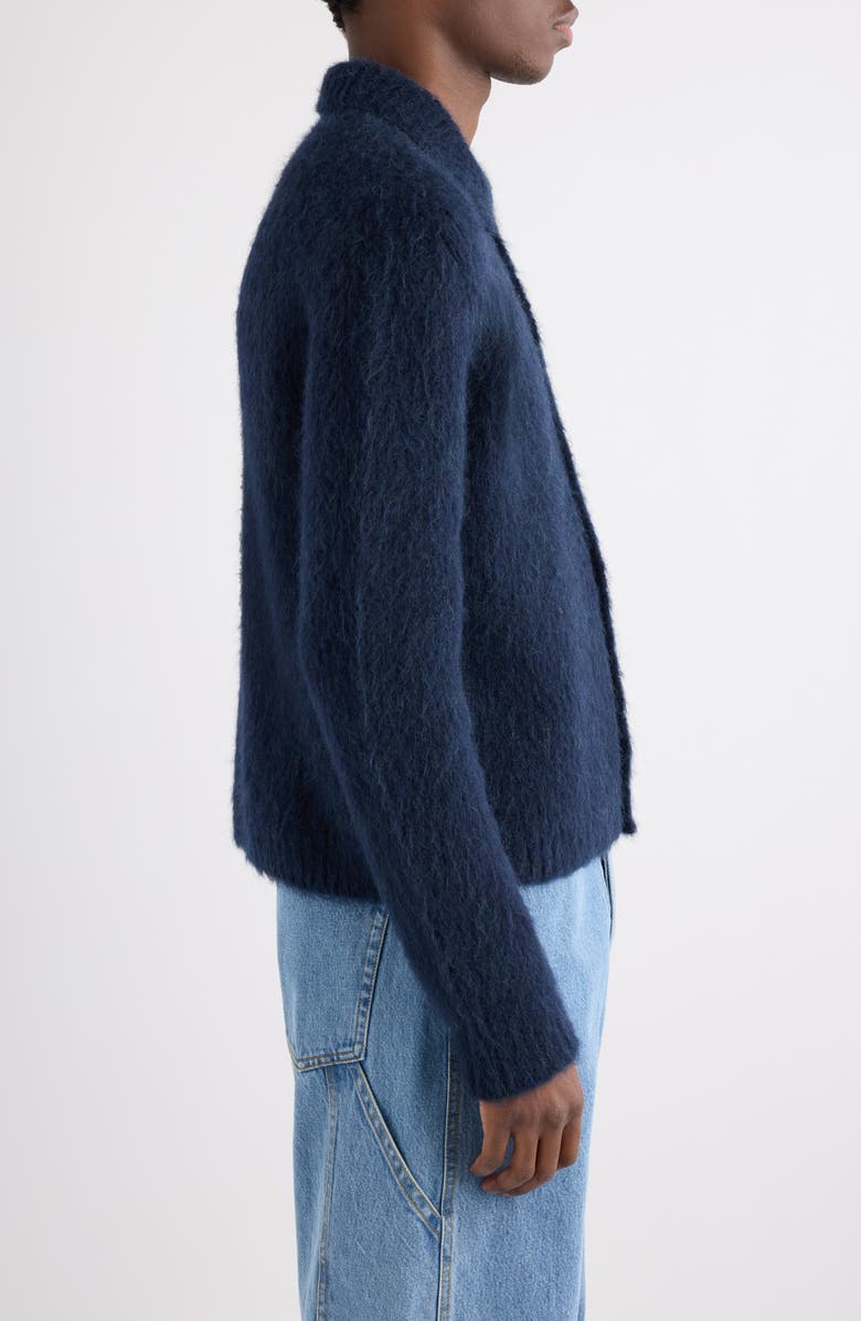Dries Van Noten Mora Wool Cardigan, Alternate, color, Navy