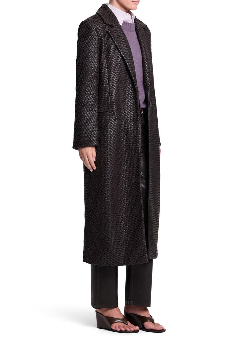 Mattie Leather Coat, Alternate, color, TURKISH COFFEE