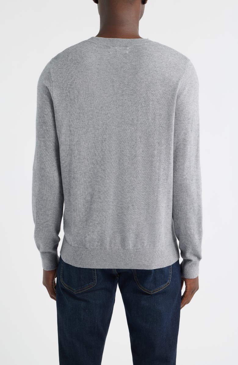 Nordstrom Crewneck Cotton & Cashmere Sweater, Alternate, color, Grey December Heather