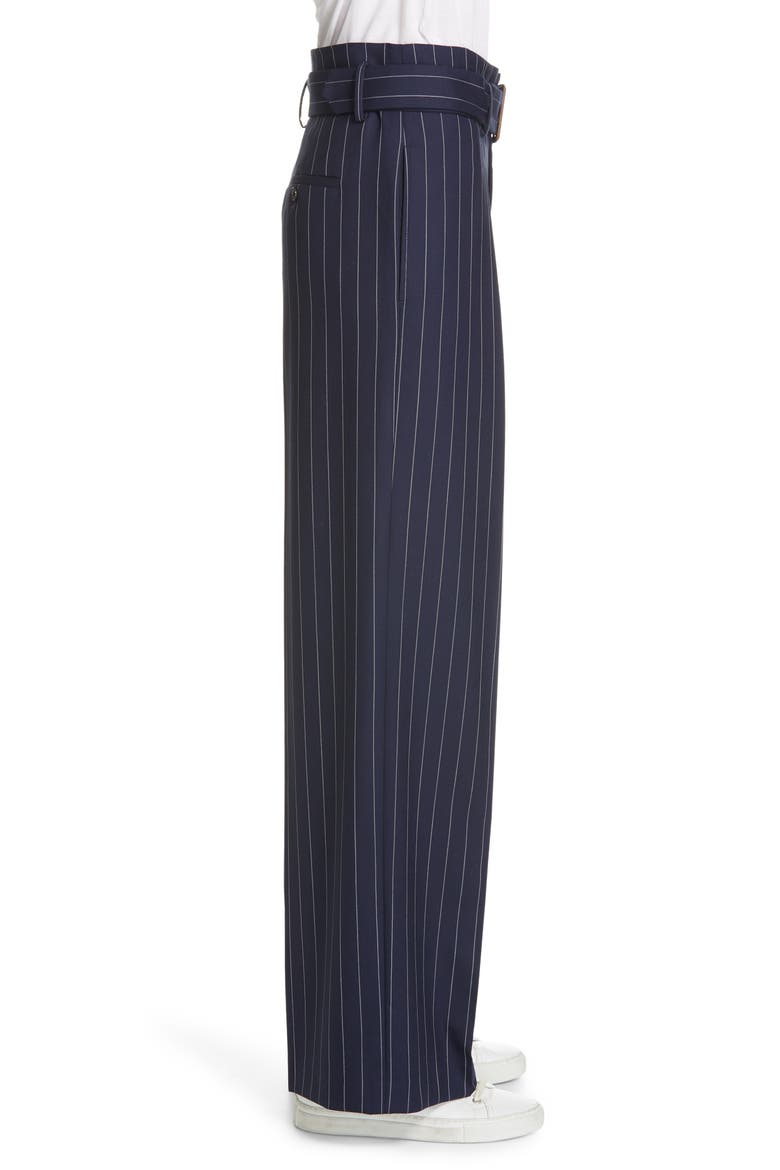 Pinstripe Wool Leg Pants, Alternate, color, CRUISE NAVY/ CREAM PINSTRIPE