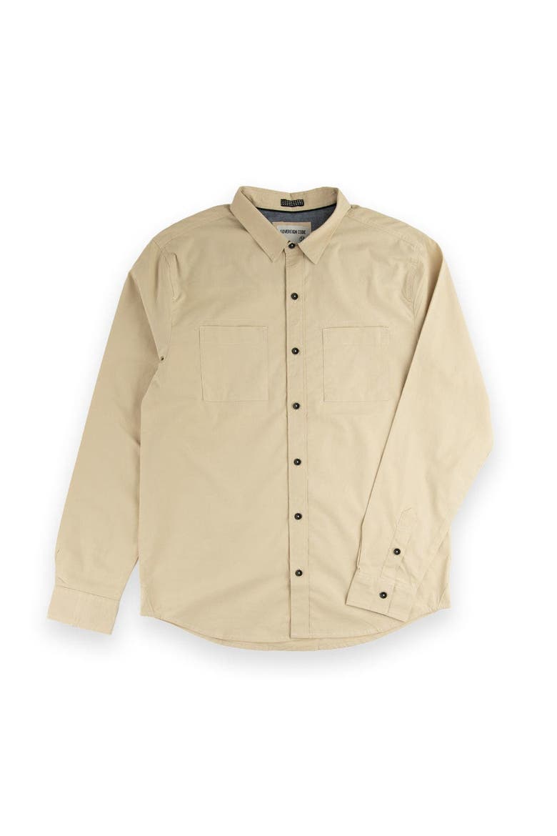 Simon Button Down Shirt, Main, color, Irish Cream