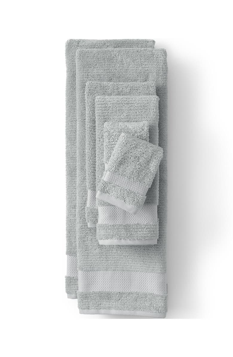 Lands' End Organic Cotton 6-Piece Towel Set, Main, color, Muted Eucalyptus