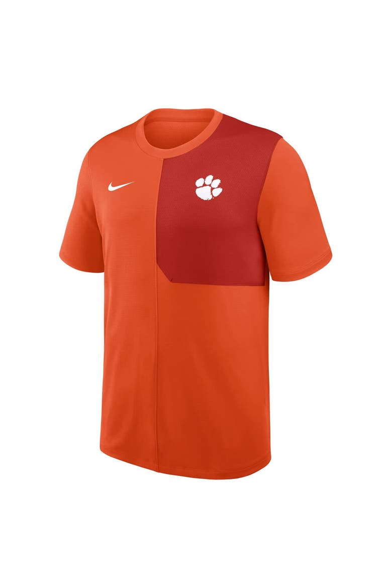 Men's Nike Orange Clemson Tigers 2025 Sideline UV Performance Coach T-Shirt, Alternate, color, Orange