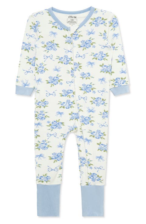 Kids' Floral One-Piece Pajamas