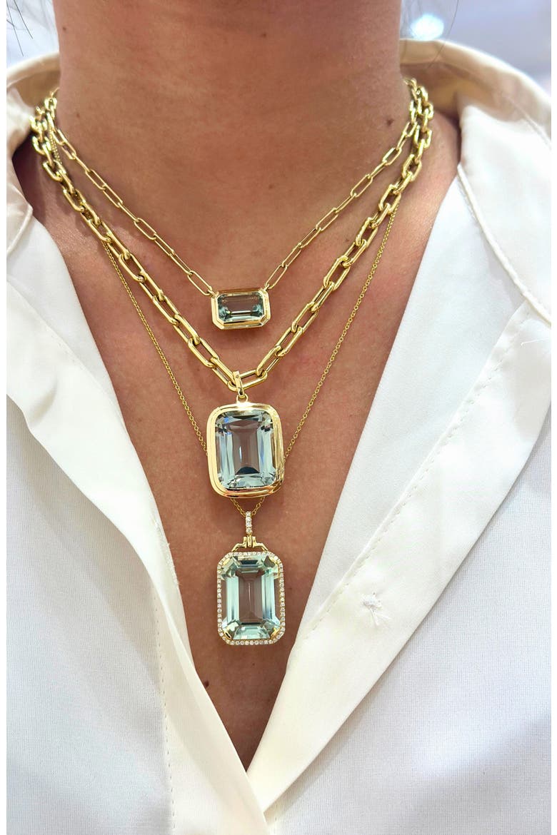 Manhattan Emerald Cut Pendant Necklace, Alternate, color, TRANSLUCENT GREEN