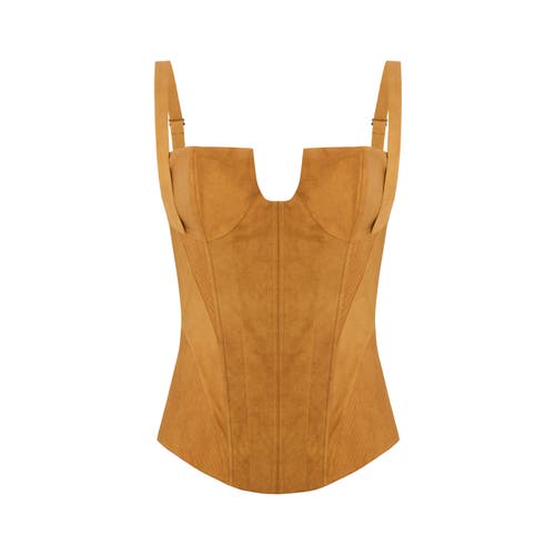 Pcfg Corset Top In Brown