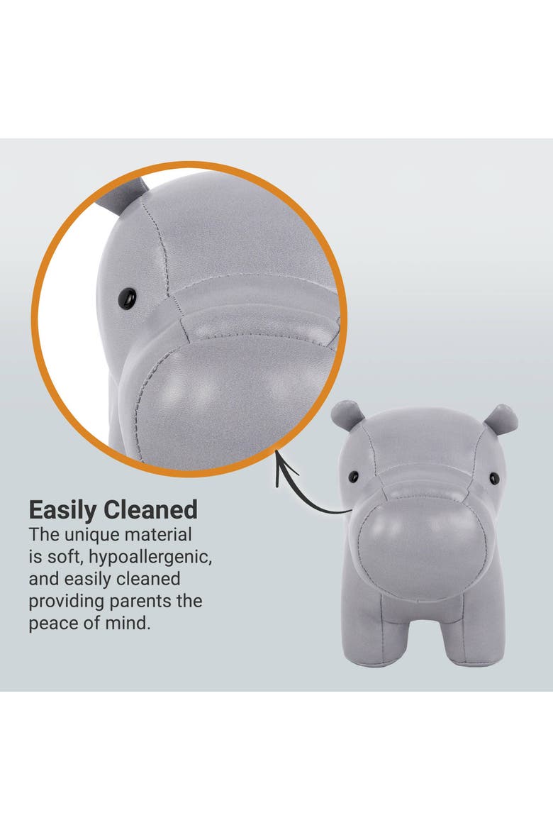 Musical Animals - Hippo, Plush Baby Music Box, Nursery Toy, Alternate, color, Grey