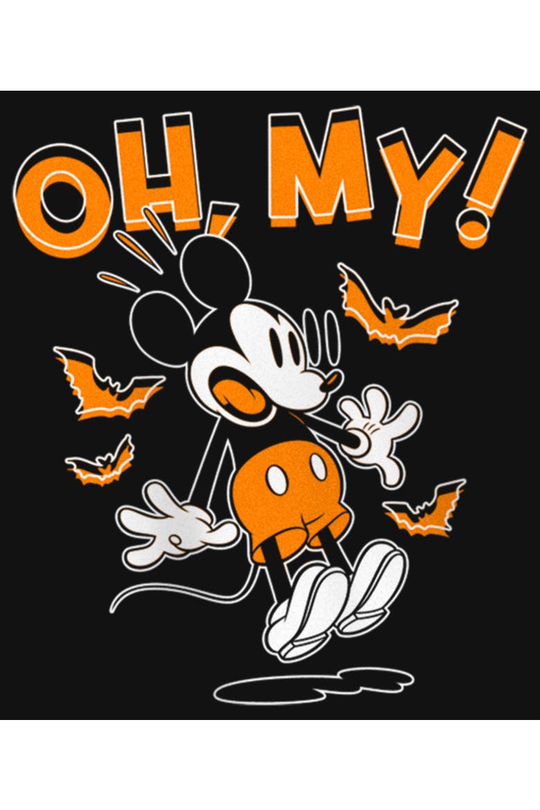 Girl's Disney Mickey Halloween Oh My T-Shirt, Alternate, color, Black