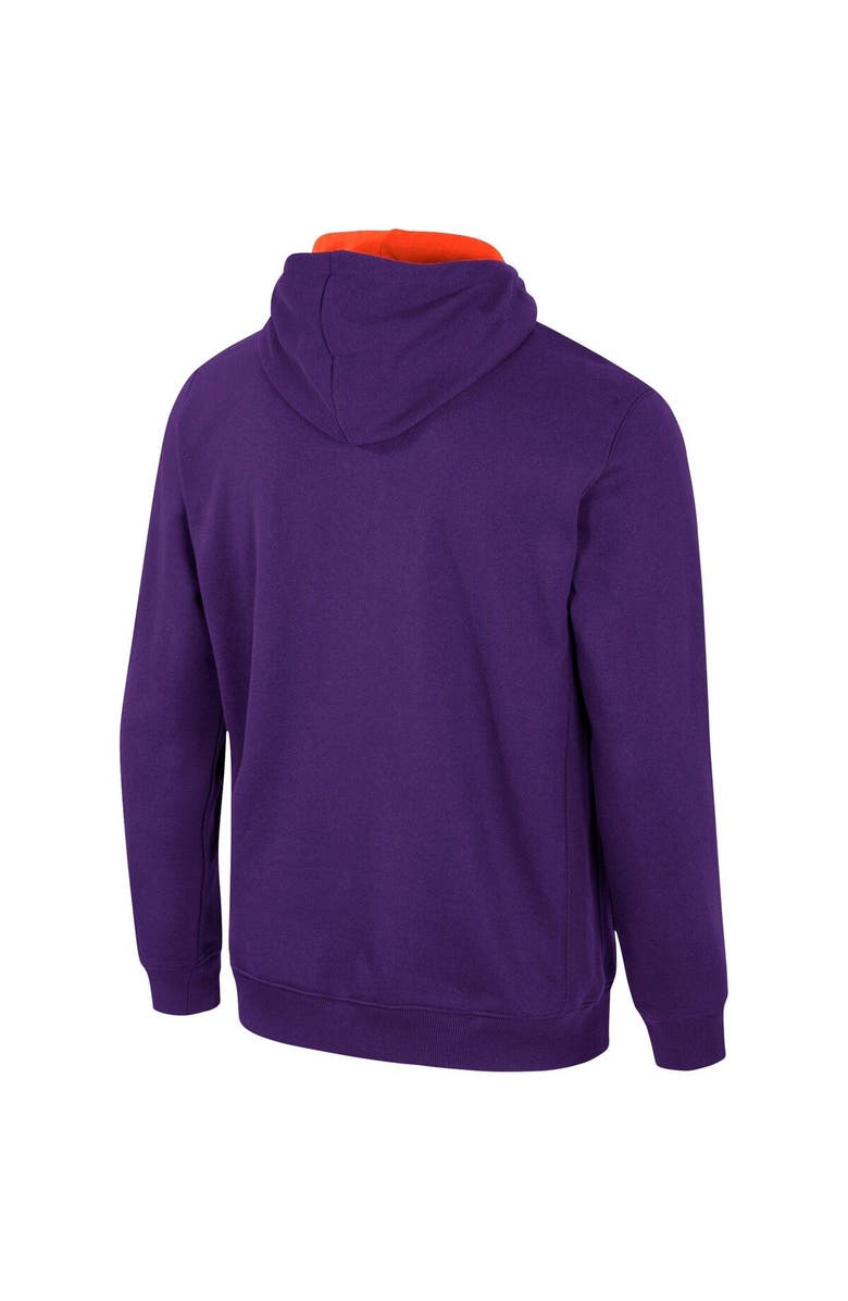 COLOSSEUM Men's Colosseum Purple Clemson Tigers Half-Zip Hoodie, Alternate, color, Purple