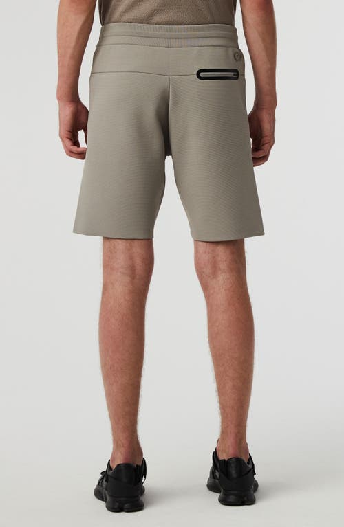 Alphatauri Posos Knit Drawstring Performance Shorts In Gray